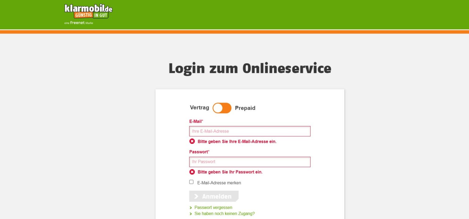 klarmobil Login Einfacher Zugang zu deinem Mobilfunkkonto