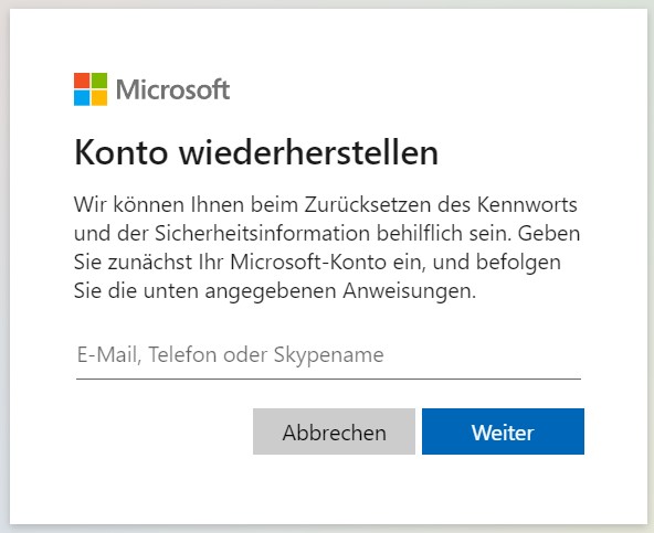 msn Login schritt 3